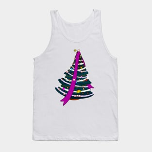 Xmas tree with cute Peppermint candy Tank Top